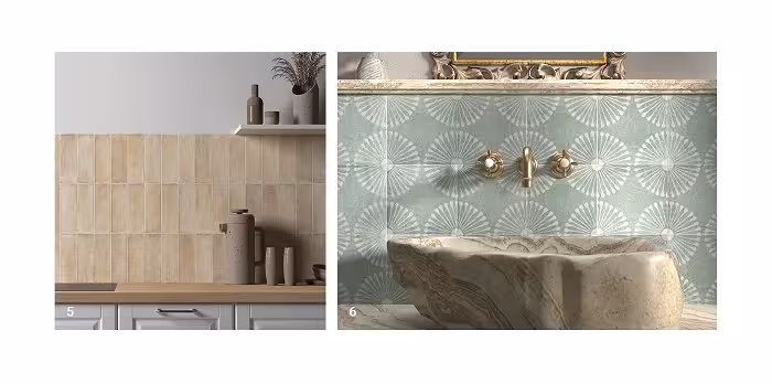 فضایی با رنگ های خاکی و طرح های طبیعی