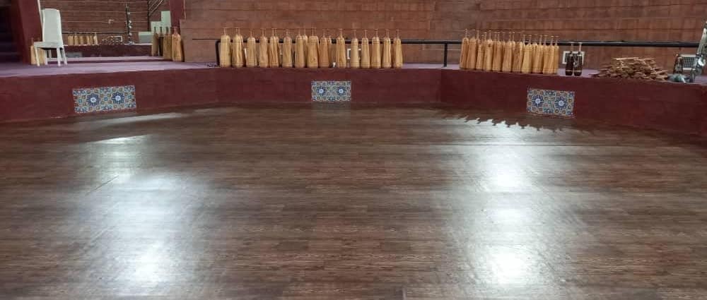 نمونه کار کفپوش اکومه در زورخانه