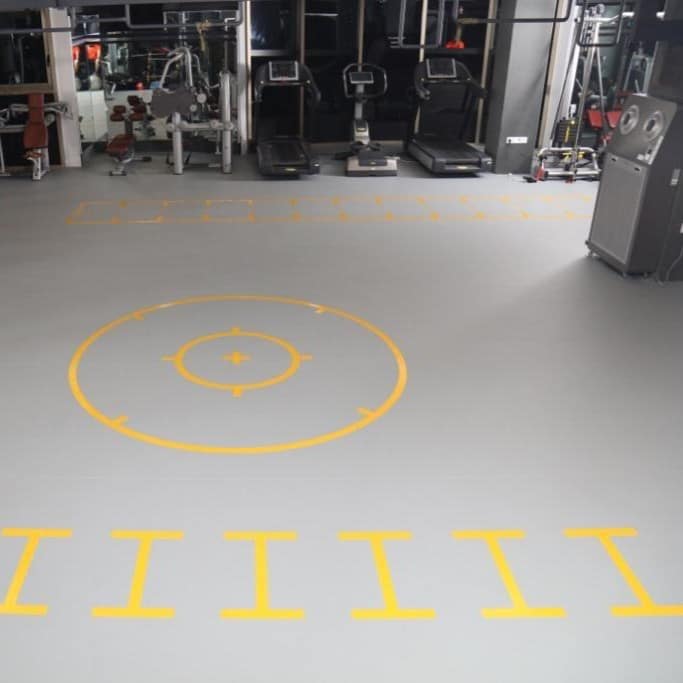 نمونه کار کفپوش پایافلور در باشگاه بدنسازی