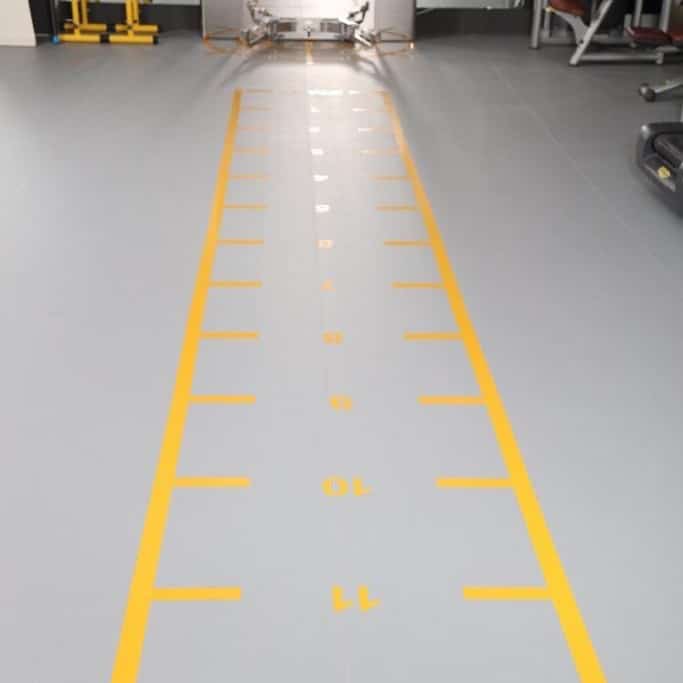 نمونه کار کفپوش پایافلور در باشگاه بدنسازی