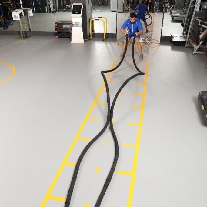 نمونه کار کفپوش پایافلور در باشگاه بدنسازی